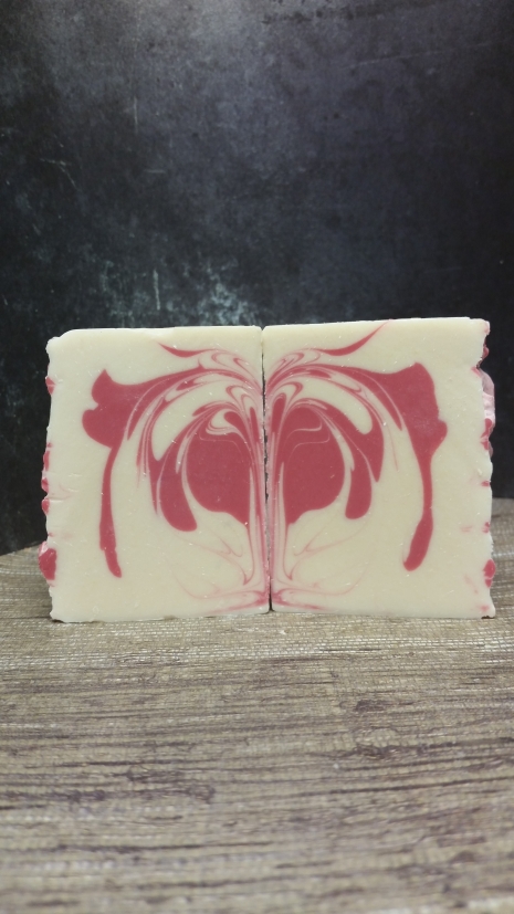 Candy Cane soap with goats milk